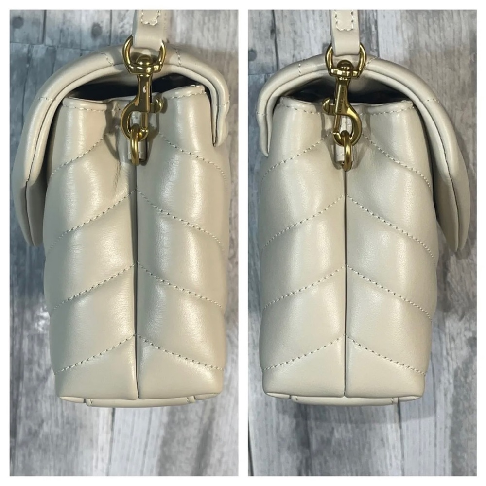 SAINT LAURENT YSL Toy Loulou Matelassé Leather Crossbody Bag - Crema Soft $1850 - Picture 8 of 12